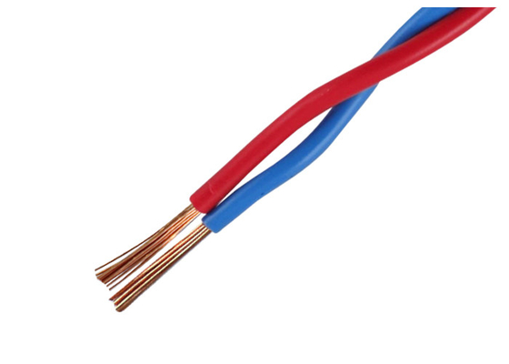 Chiny Skręcony przewód podwójny 2x0,5 mm22,5x0,75mm2,7x1,5mm2,2x2,5mm2 z kolorem czerwonym i niebieskim dostawca