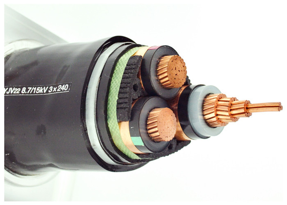 Chiny Pancerny kabel elektryczny CU / XLPE / STA / PVC 3 opancerzony kabel wysokiego napięcia z rdzeniem stalowym dostawca