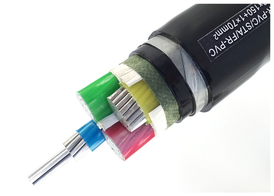 Chiny XLPE izolowany płaszcz PVC Aluminiowy kabel opancerzony Low Votlage STA zbrojony przewód zasilający XLPE YJLV22 dostawca