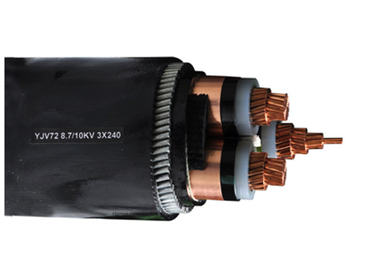Chiny Wysokie napięcie 3 x 240 mm2 CU SWA Elektryczny opancerzony kabel elektryczny Trzy podstawowe kable dostawca