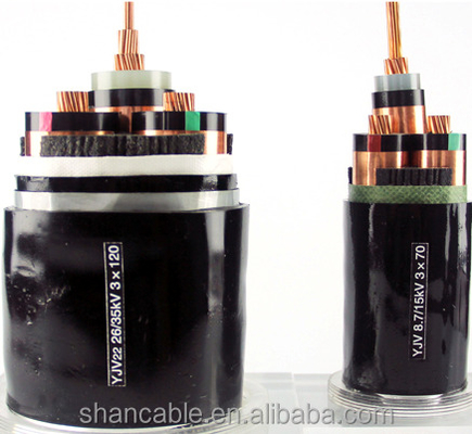 Chiny Kabel zasilający z izolacją XLPE z czarnego PVC Przewód miedziany / aluminiowy dostawca