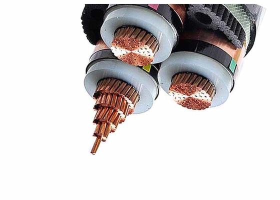 Chiny 3-rdzeniowy kabel wysokiego napięcia o izolacji XLPE 12/20 (24) KV od 70SQMM do 400SQMM dostawca