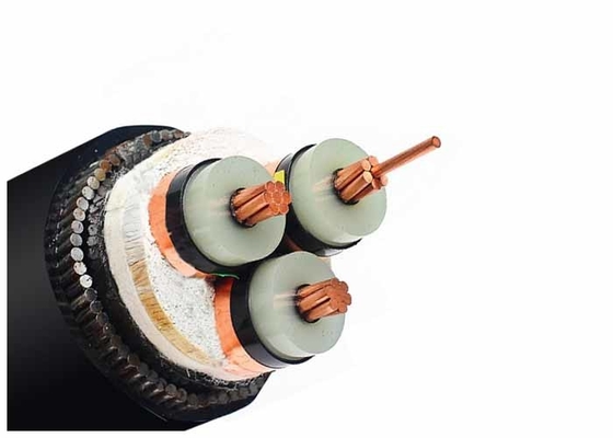 Chiny 6 / 10KV 3 Kabel miedziany, opancerzony drut stalowy, opancerzony kabel elektryczny / kabel zasilający dostawca