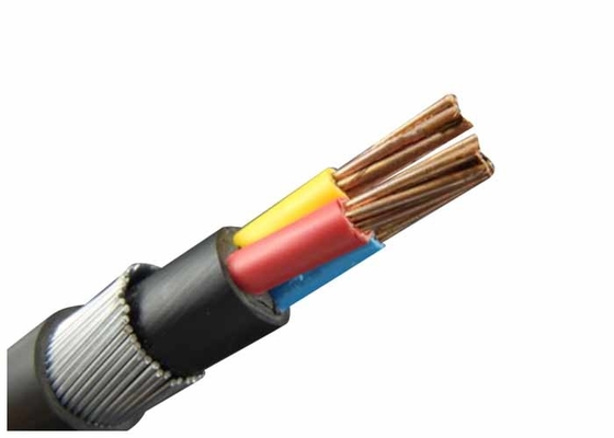 Chiny Niskie napięcie Izolacja XLPE Osłona PVC Drut stalowy Opancerzony kabel elektryczny 3-fazowy kabel miedziany 600 / 1000V dostawca