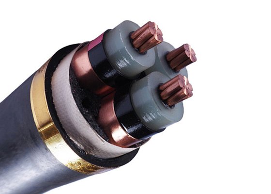 Chiny 6.35 / 11kV 3-żyłowy kabel elektryczny N2XSY PVC Xlpe Przewód okrągły dostawca