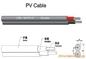 2 przewód płaski płaski / okrągły przewód słoneczny, kabel panelu słonecznego kolor izolacji Pantone dostawca
