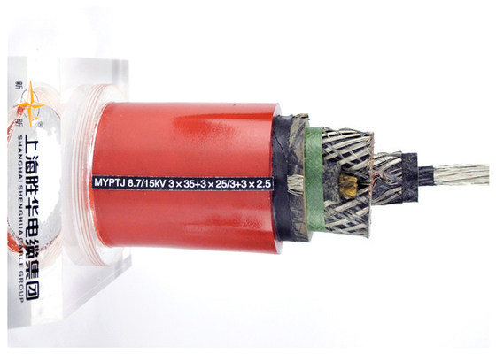 Chiny 8.7 / 15 KV Elastyczny kabel gumowy MYPTJ przyjazny dla ciężkiego sprzętu dostawca