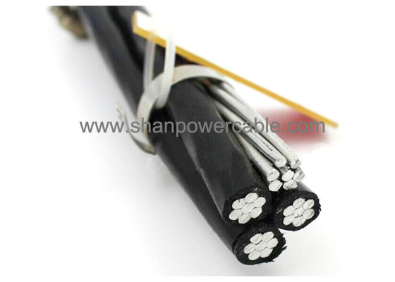 Chiny Przewód elektryczny z izolacją PVC z przewodami AAC 0,6 / 1 KV, kabel do spawania Triplex dostawca