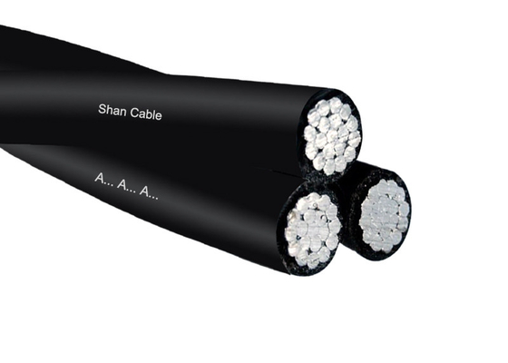 Chiny Shanghai Shenghua Cable 3 Core Aerial Bundled Triplex Service Drop Cable dla linii przesyłowych energii powietrznej dostawca