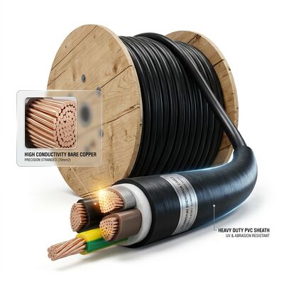 Chiny Factory Direct PVC Insulated Power Cable 0.6/1kV 4x70mm2 Copper Export Grade dostawca