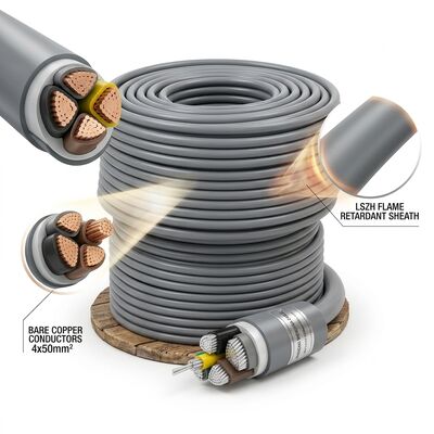Kabel LSZH z izolacją PVC o niskiej emisji dymu i zerowej zawartości halogenów 0,6/1kV 4 żyły 4x50mm2 Ochrona przeciwpożarowa dostawca