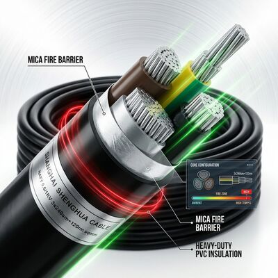Fire Resistant PVC Insulated Power Cable 0.6/1kV 3 Core 3x25mm2 Emergency Circuit dostawca