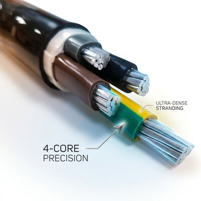 IP68 wodoodporny PVC izolowany kabel zasilania 0,6/1kV 4x25mm2 bezpośrednie zakopanie pod ziemią dostawca