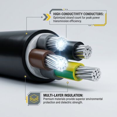 Wodotwórny, odporny na wilgoć, izolowany kabel z PVC 0,6/1kV 2 rdzeń 2x4mm2 Zewnętrzny mokry obszar dostawca