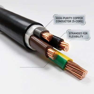 BS 7889 VDE NF C Standard PVC Insulated Cable 0.6/1kV 5 Core 5x16mm2 Export dostawca