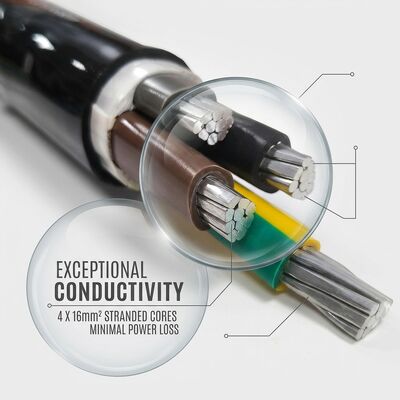 High Temperature XLPE Insulated PVC Sheathed Cable 0.6/1kV 4x16mm2 Power Station dostawca