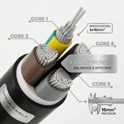 High Temperature XLPE Insulated PVC Sheathed Cable 0.6/1kV 4x16mm2 Power Station dostawca