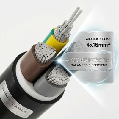 NYY 4x25mm2 PVC Insulated Cable 90C High Temperature Underground 0.6/1kV IEC60502 Power Wire dostawca