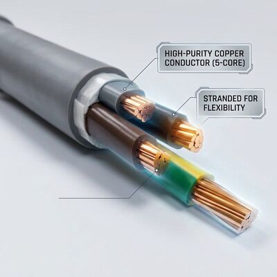 N2XCH-J 5x16mm2 Low Smoke Zero Halogen PVC Insulated Cable Tunnel 0.6/1kV IEC60502 dostawca