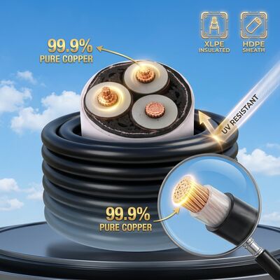 Odporny na promieniowanie UV kabel napowietrzny z izolacją XLPE 0,6/1kV dostawca