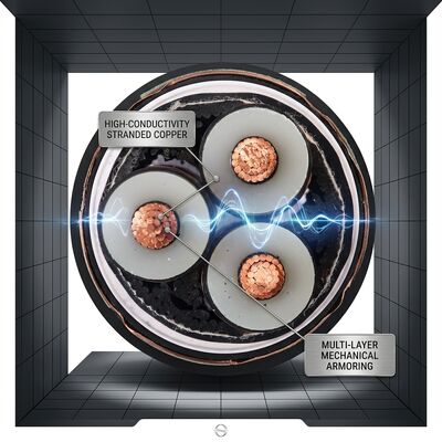 40 lat Życie XLPE Wyizolowana podwójna taśma stalowa Kabel opancerzony 0,6/1kV dostawca