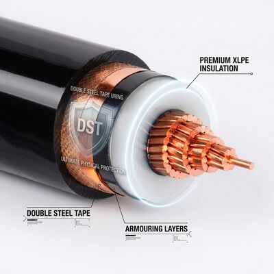 40 lat Życie XLPE Wyizolowana podwójna taśma stalowa Kabel opancerzony 0,6/1kV dostawca