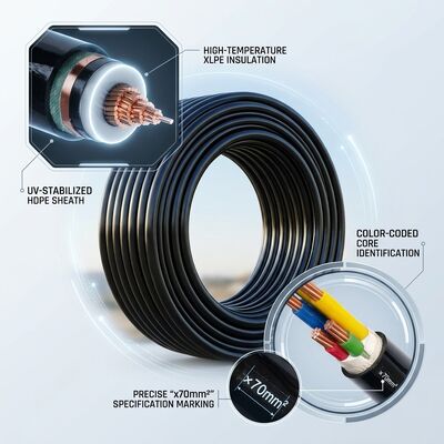 Odporny na promieniowanie UV kabel napowietrzny z izolacją XLPE 0,6/1kV dostawca
